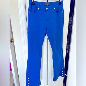 5 pocket blue Jaanuu scrub pants xs